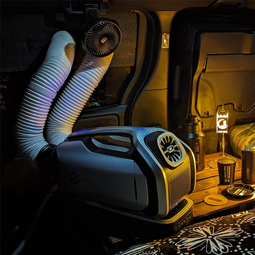 peaceful night camping