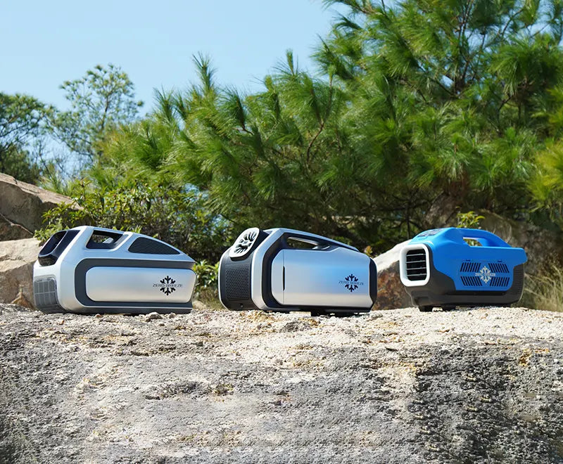 From left to right, Mark 3, Mark 2, and Mark 1 are displayed on rocks, showcasing the different models.