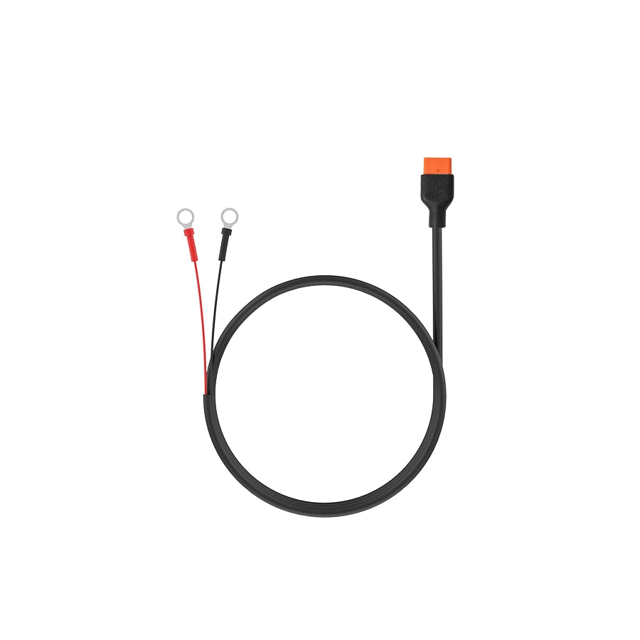 ZERO BREEZE Mark 3 DIY cable with eye terminals and D20 power connector for custom power setups such as direct battery connection.