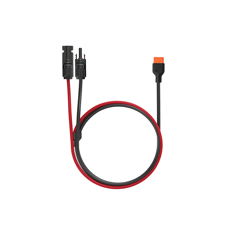 ZERO BREEZE solar panel charging cable with MC4 connectors for powering the the battery via solar energy.