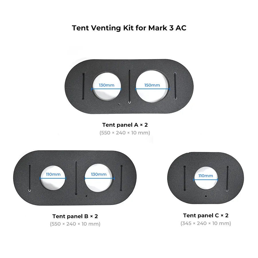 ZERO BREEZE Portable AC Tent Venting Kit