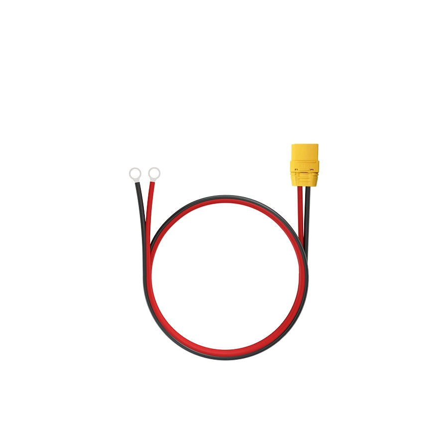This cable with XT90 connector and eye terminals is for the Mark 3 AC to be powered by a 12V-36V lithium battery. 